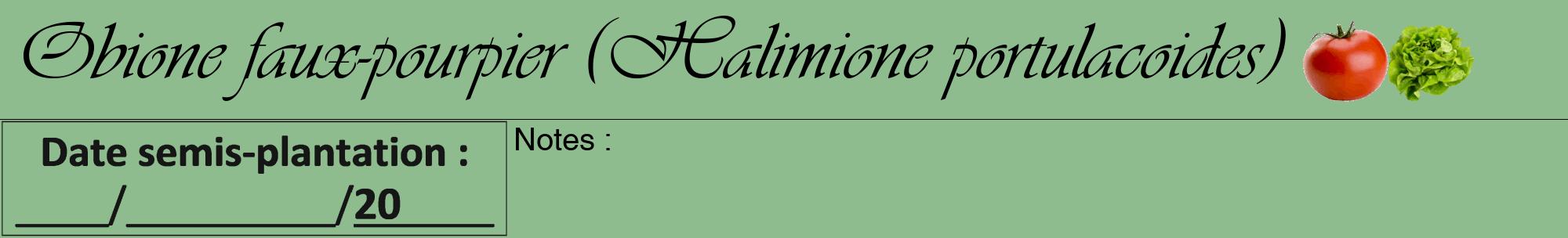 Étiquette de : Halimione portulacoides - format a - style noire13viv avec comestibilité simplifiée