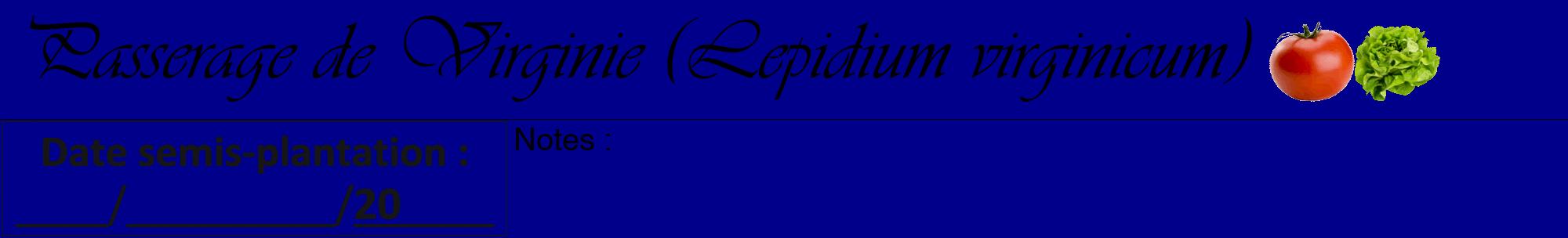 Étiquette de : Lepidium virginicum - format a - style noire7viv avec comestibilité simplifiée