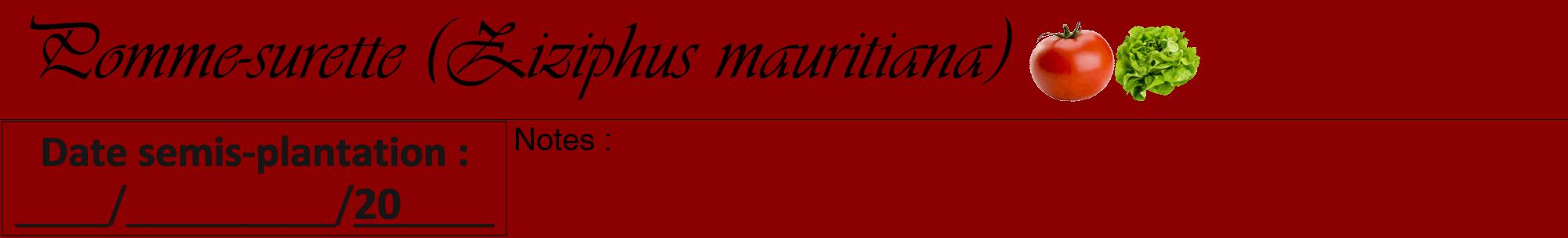 Étiquette de : Ziziphus mauritiana - format a - style noire34viv avec comestibilité simplifiée
