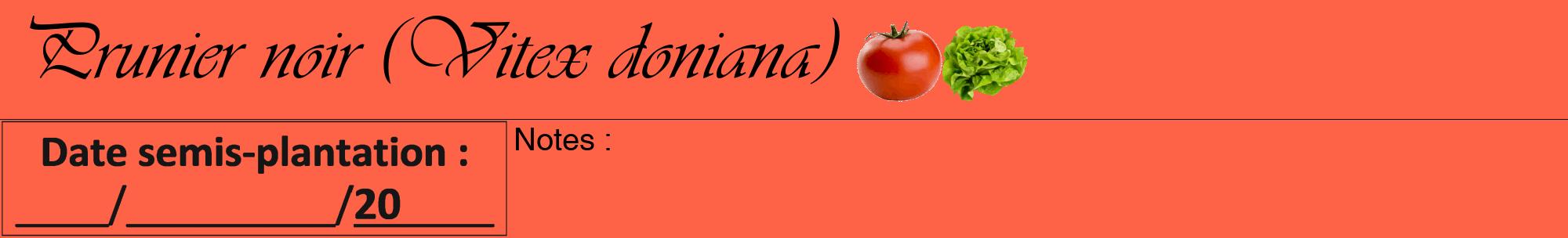 Étiquette de : Vitex doniana - format a - style noire25viv avec comestibilité simplifiée