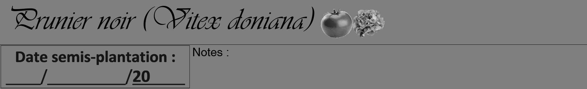 Étiquette de : Vitex doniana - format a - style noire31viv avec comestibilité simplifiée