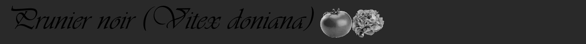 Étiquette de : Vitex doniana - format a - style noire34viv avec comestibilité simplifiée
