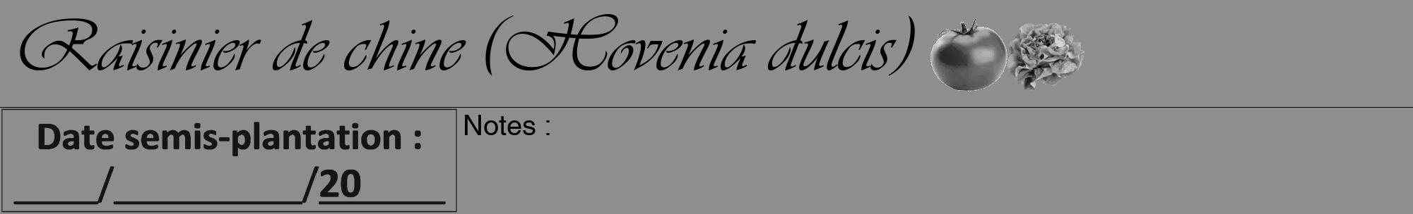 Étiquette de : Hovenia dulcis - format a - style noire25viv avec comestibilité simplifiée