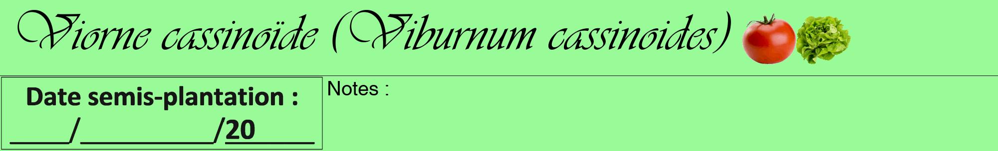 Étiquette de : Viburnum cassinoides - format a - style noire14viv avec comestibilité simplifiée