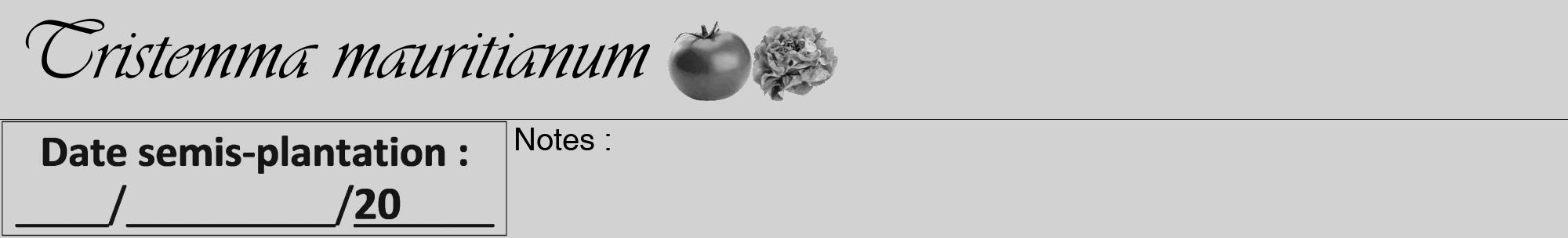 Étiquette de : Tristemma mauritianum - format a - style noire14viv avec comestibilité simplifiée