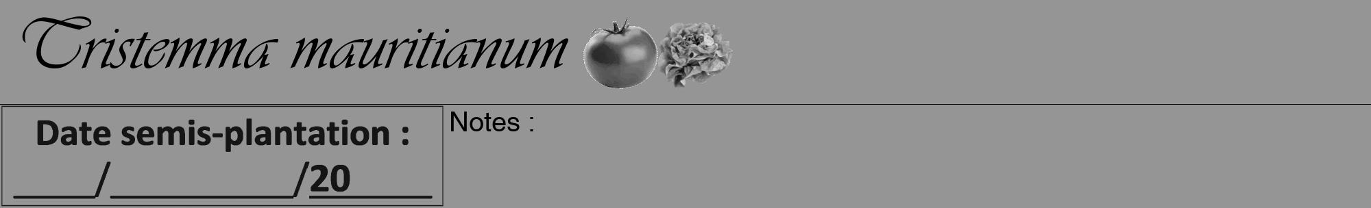 Étiquette de : Tristemma mauritianum - format a - style noire16viv avec comestibilité simplifiée