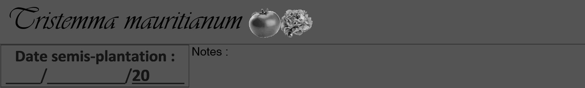 Étiquette de : Tristemma mauritianum - format a - style noire36viv avec comestibilité simplifiée