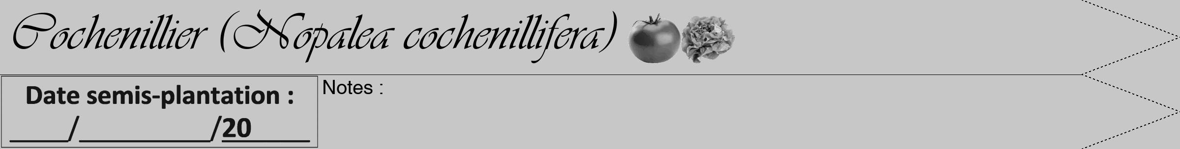 Étiquette de : Nopalea cochenillifera - format b - style noire15viv avec comestibilité simplifiée