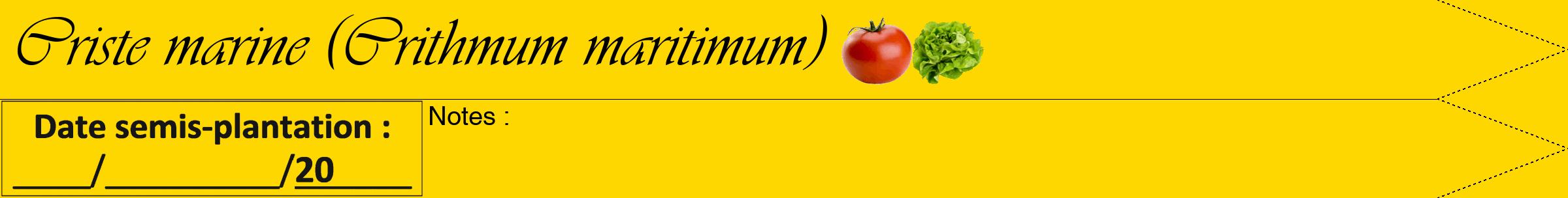 Étiquette de : Crithmum maritimum - format b - style noire21viv avec comestibilité simplifiée