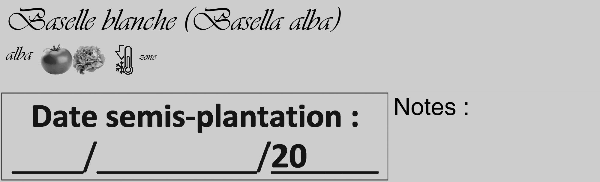 Étiquette de : Basella alba alba - format c - style noire41_basique_basiqueviv avec comestibilité simplifiée