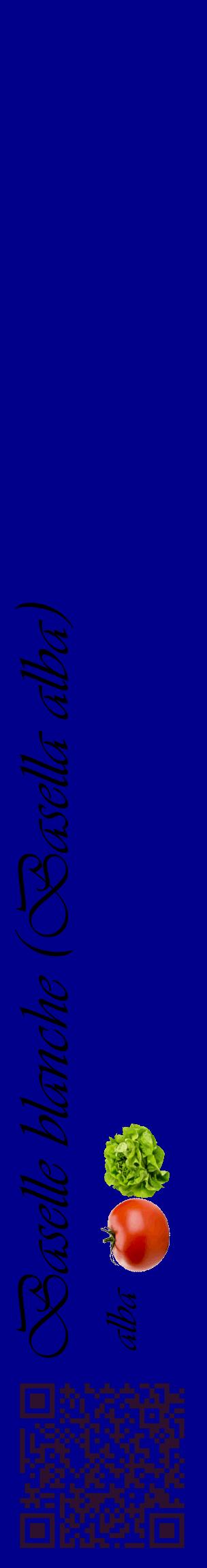 Étiquette de : Basella alba alba - format c - style noire7_basiqueviv avec qrcode et comestibilité simplifiée