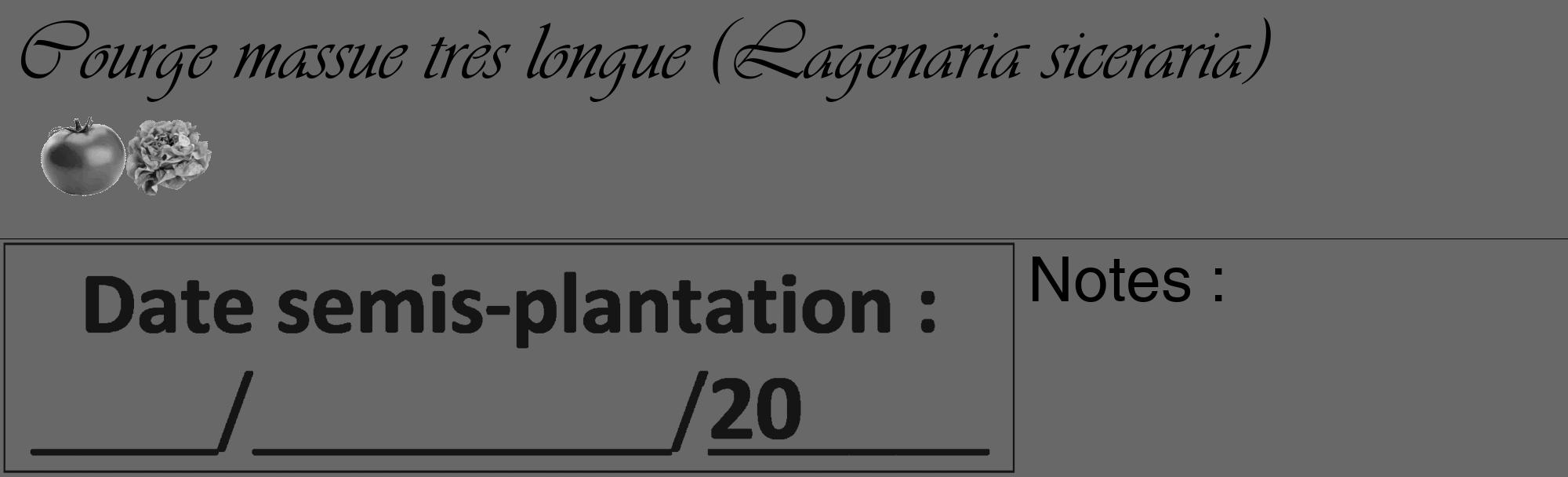 Étiquette de : Lagenaria siceraria - format c - style noire43_basique_basiqueviv avec comestibilité simplifiée