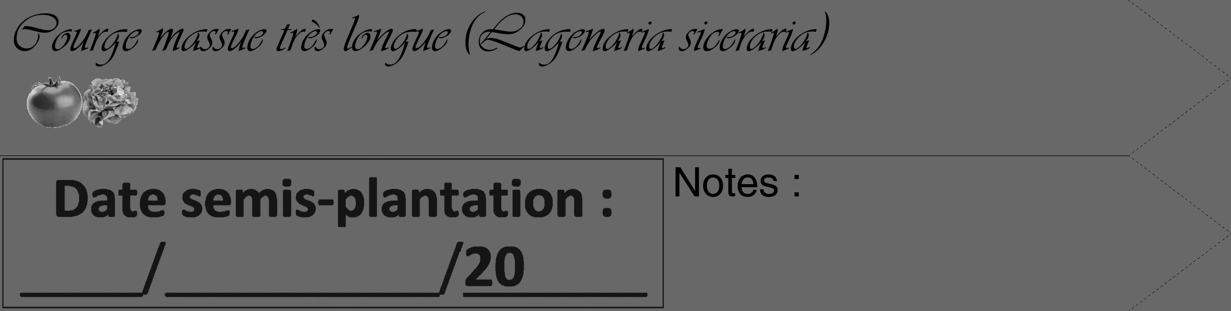 Étiquette de : Lagenaria siceraria - format c - style noire43_simple_simpleviv avec comestibilité simplifiée
