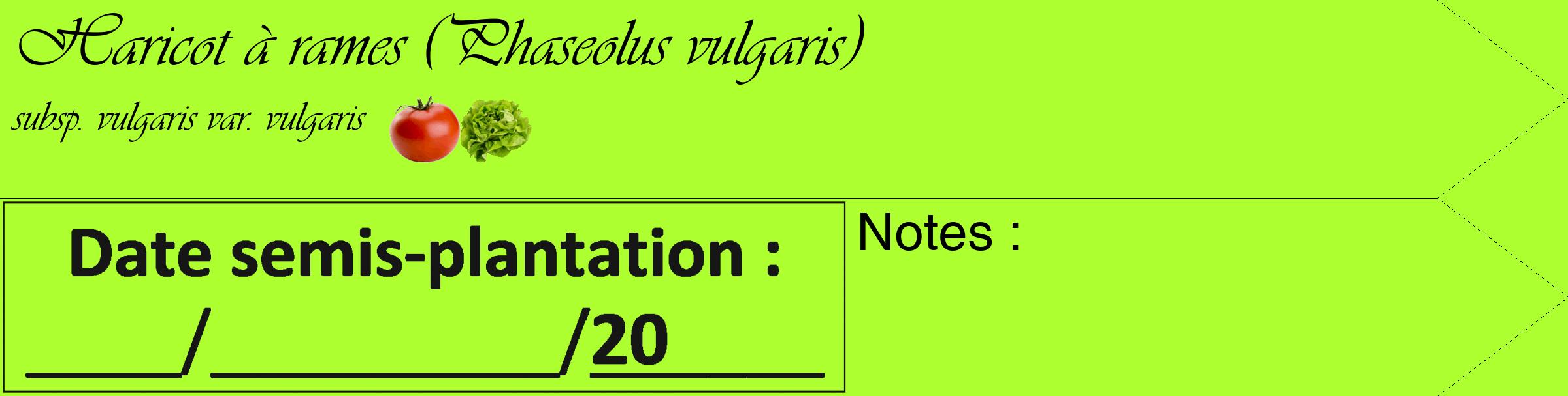 Étiquette de : Phaseolus vulgaris subsp. vulgaris var. vulgaris - format c - style noire17_simple_simpleviv avec comestibilité simplifiée