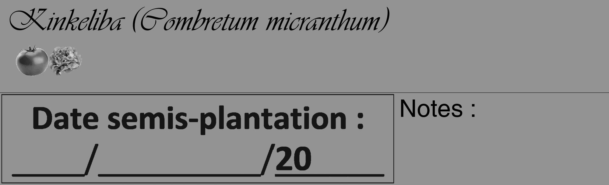 Étiquette de : Combretum micranthum - format c - style noire44_basique_basiqueviv avec comestibilité simplifiée