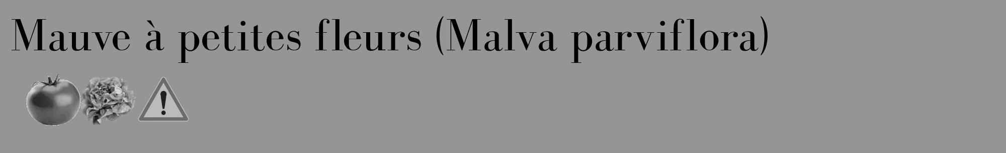 Étiquette de : Malva parviflora - format c - style noire16_basique_basiquebod avec comestibilité simplifiée
