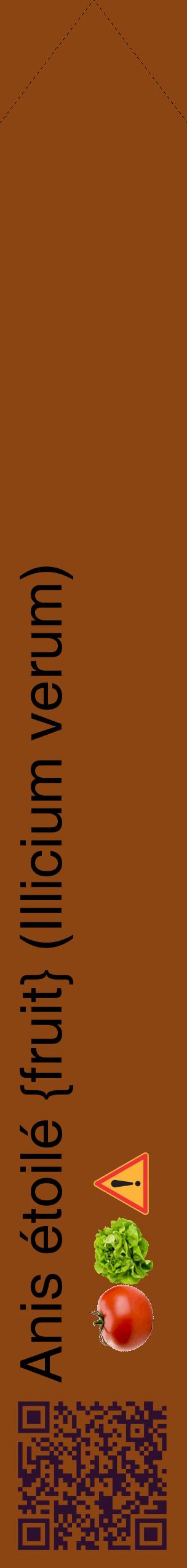 Étiquette de : Illicium verum - format c - style noire30_simplehel avec qrcode et comestibilité simplifiée