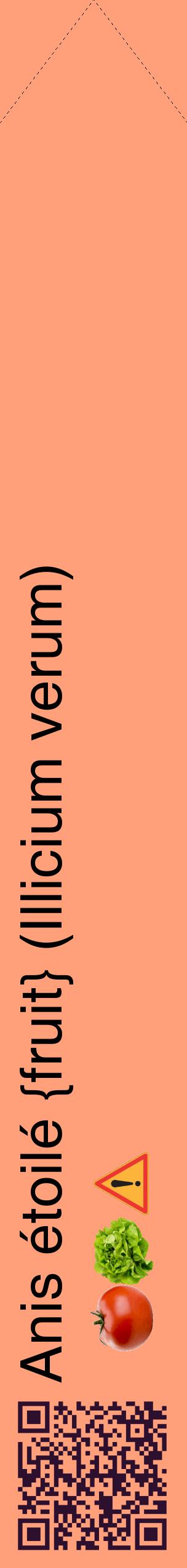 Étiquette de : Illicium verum - format c - style noire39_simplehel avec qrcode et comestibilité simplifiée