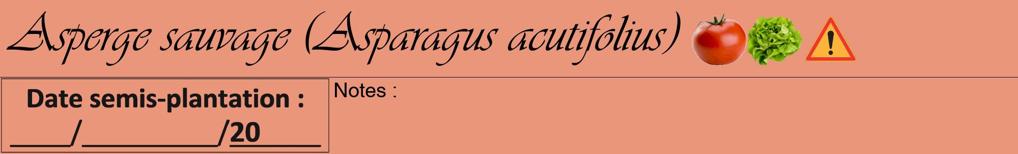 Étiquette de : Asparagus acutifolius - format a - style noire37viv avec comestibilité simplifiée