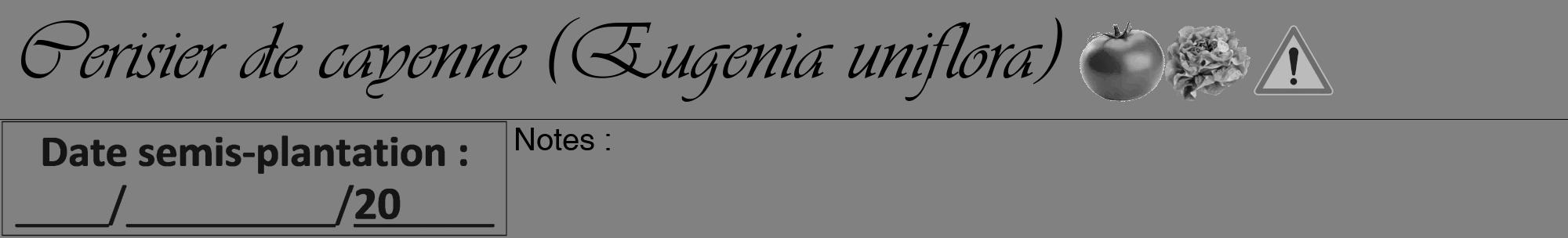 Étiquette de : Eugenia uniflora - format a - style noire50viv avec comestibilité simplifiée