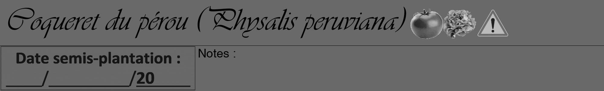 Étiquette de : Physalis peruviana - format a - style noire11viv avec comestibilité simplifiée