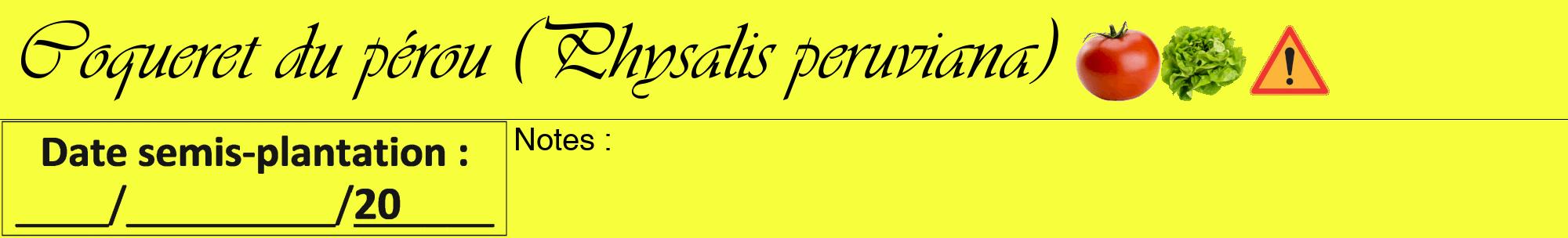 Étiquette de : Physalis peruviana - format a - style noire18viv avec comestibilité simplifiée