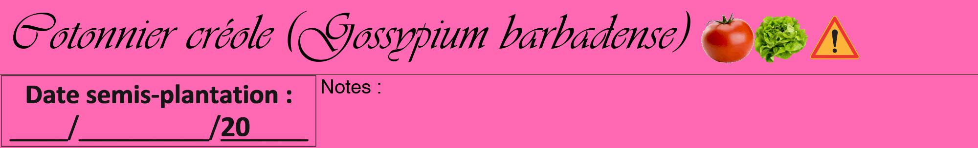 Étiquette de : Gossypium barbadense - format a - style noire42viv avec comestibilité simplifiée
