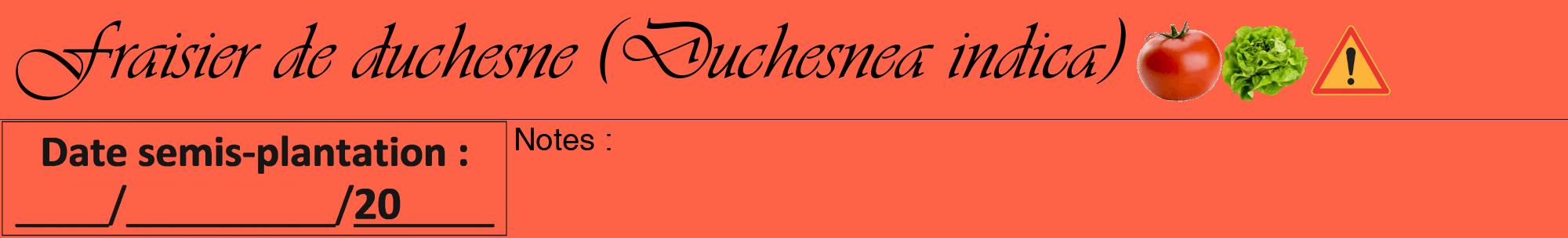 Étiquette de : Duchesnea indica - format a - style noire25viv avec comestibilité simplifiée