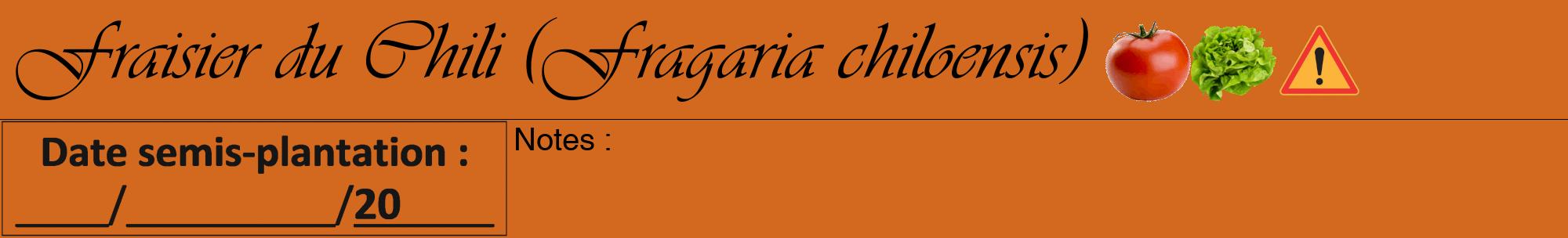 Étiquette de : Fragaria chiloensis - format a - style noire31viv avec comestibilité simplifiée