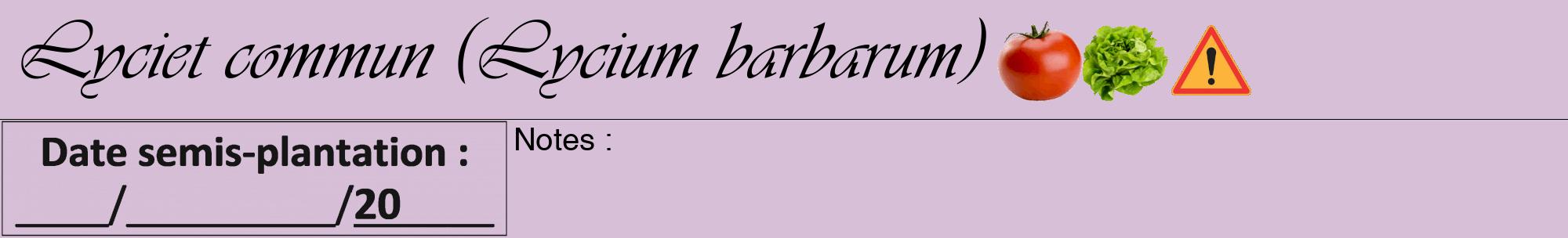 Étiquette de : Lycium barbarum - format a - style noire54viv avec comestibilité simplifiée