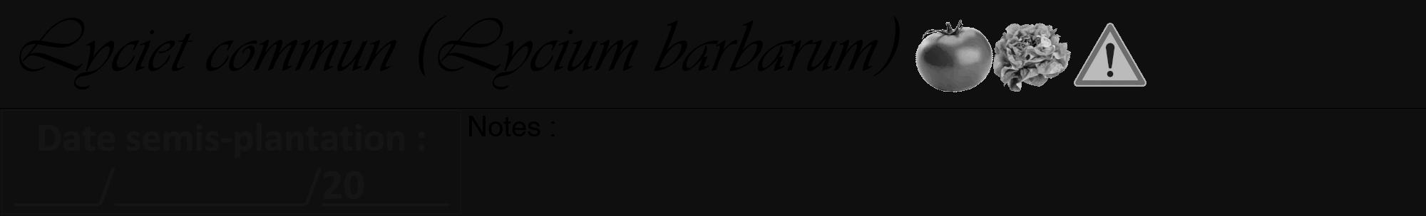 Étiquette de : Lycium barbarum - format a - style noire7viv avec comestibilité simplifiée