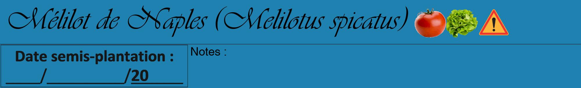 Étiquette de : Melilotus spicatus - format a - style noire6viv avec comestibilité simplifiée