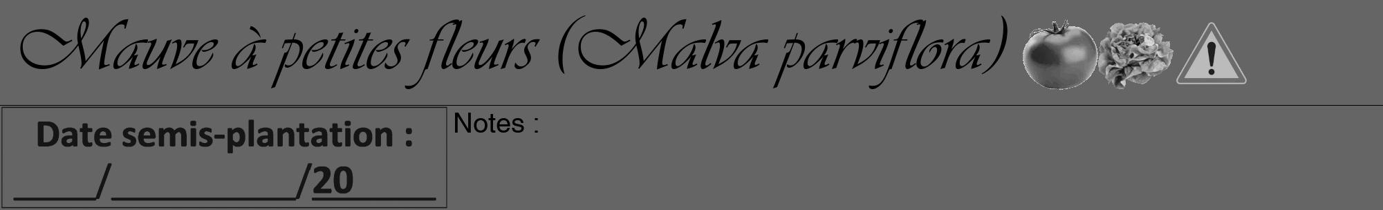 Étiquette de : Malva parviflora - format a - style noire32viv avec comestibilité simplifiée