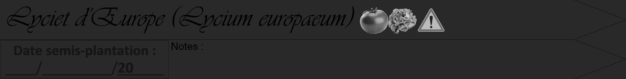 Étiquette de : Lycium europaeum - format b - style noire34viv avec comestibilité simplifiée