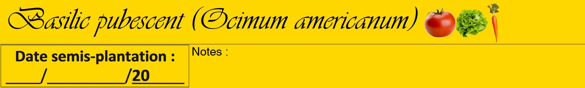 Étiquette de : Ocimum americanum - format a - style noire21viv avec comestibilité simplifiée