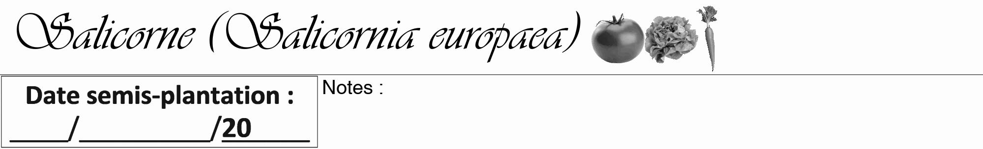 Étiquette de : Salicornia europaea - format a - style noire19viv avec comestibilité simplifiée