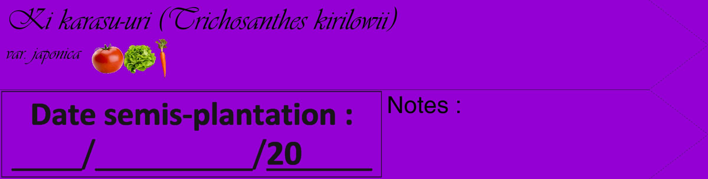 Étiquette de : Trichosanthes kirilowii var. japonica - format c - style noire48_simple_simpleviv avec comestibilité simplifiée