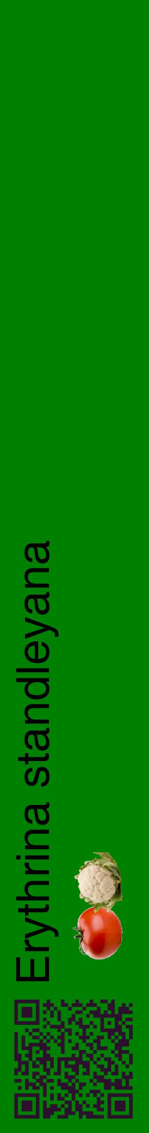 Étiquette de : Erythrina standleyana - format c - style noire9_basiquehel avec qrcode et comestibilité simplifiée