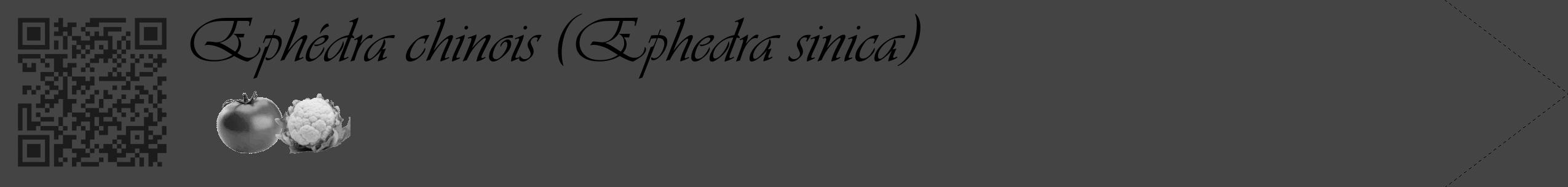 Étiquette de : Ephedra sinica - format c - style noire48_simple_simpleviv avec qrcode et comestibilité simplifiée