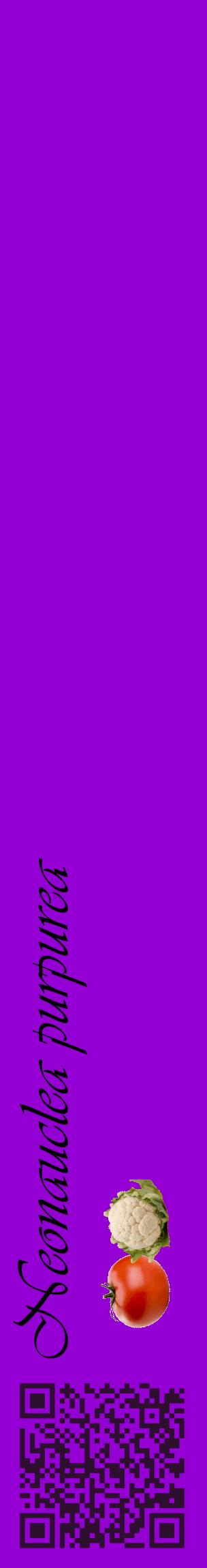Étiquette de : Neonauclea purpurea - format c - style noire48_basiqueviv avec qrcode et comestibilité simplifiée