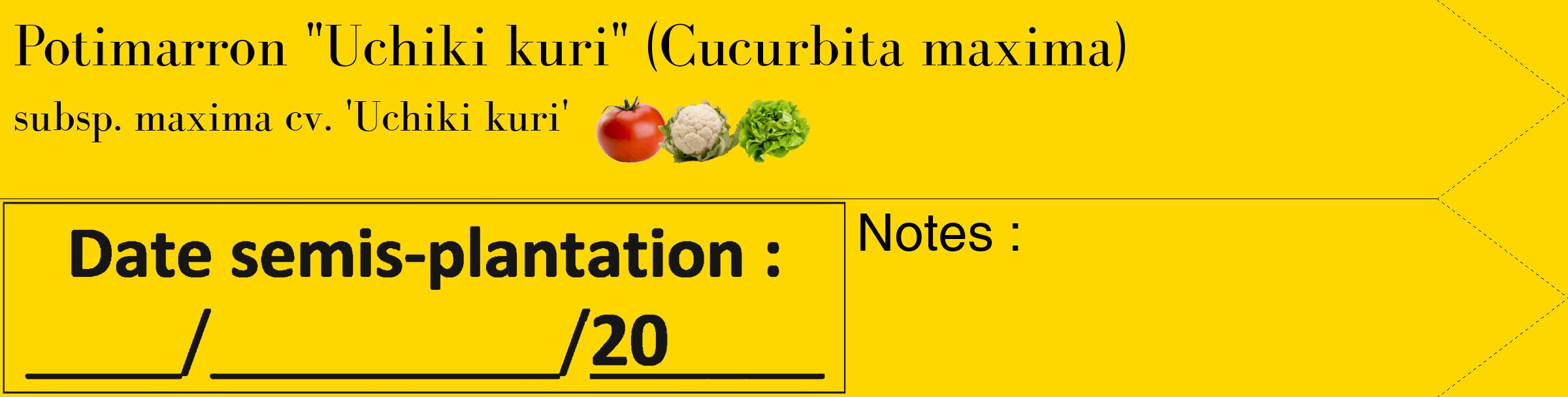 Étiquette de : Cucurbita maxima subsp. maxima cv. 'Uchiki kuri' - format c - style noire21simple_simple_simplebod avec comestibilité simplifiée