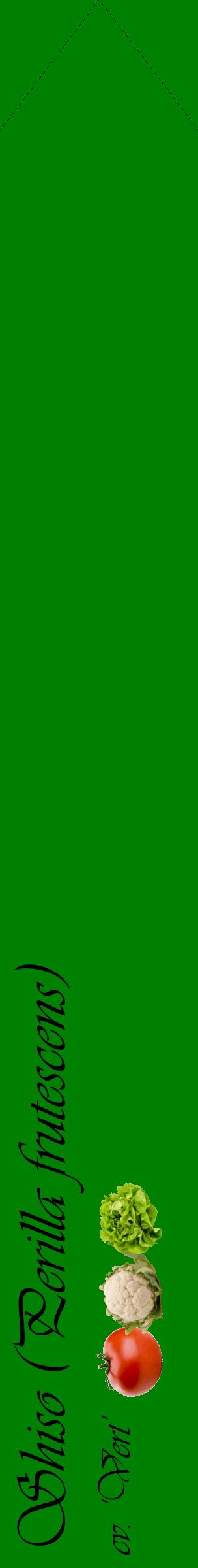 Étiquette de : Perilla frutescens cv. 'Vert' - format c - style noire9_simpleviv avec comestibilité simplifiée