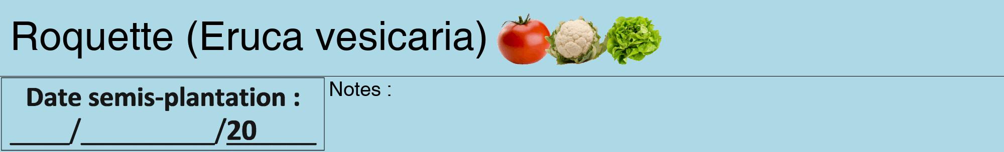 Étiquette de : Eruca vesicaria - format a - style noire0hel avec comestibilité simplifiée