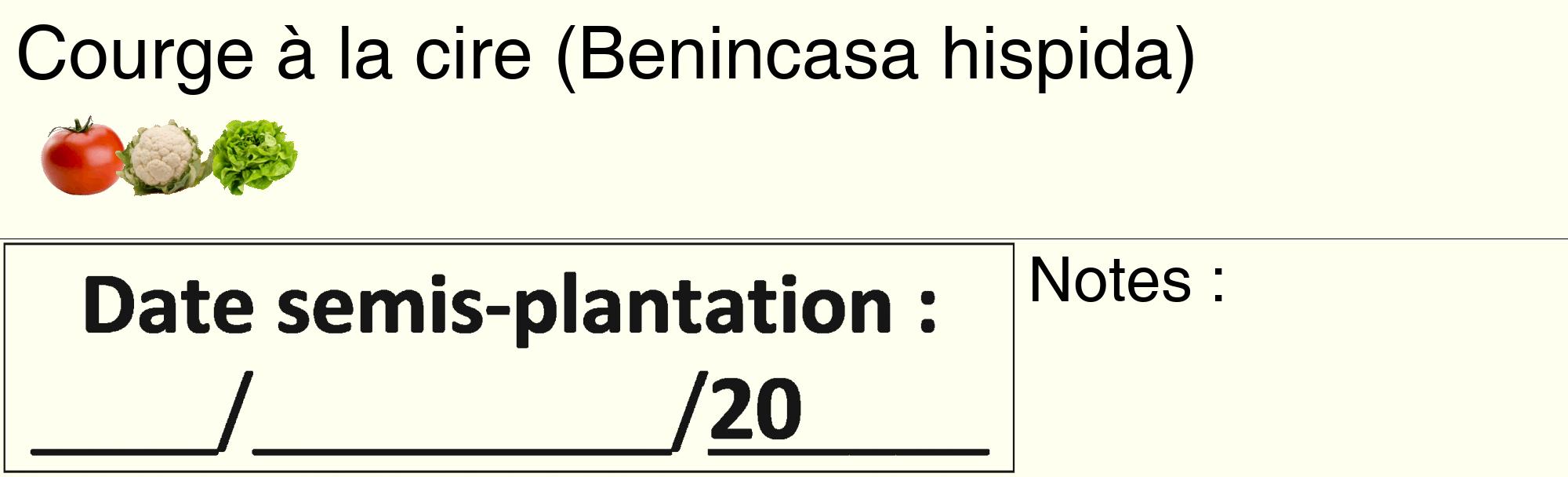 Étiquette de : Benincasa hispida - format c - style noire19_basique_basiquehel avec comestibilité simplifiée