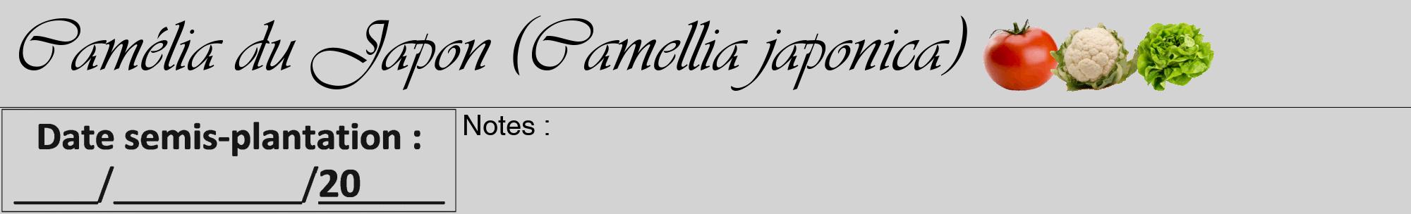 Étiquette de : Camellia japonica - format a - style noire56viv avec comestibilité simplifiée