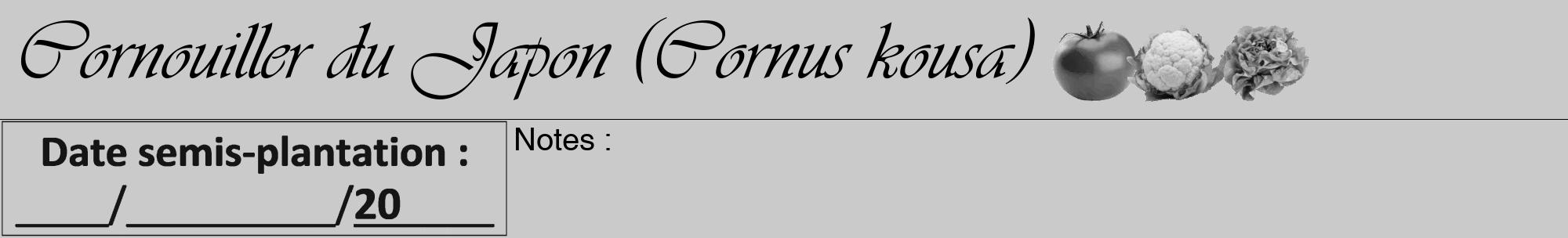 Étiquette de : Cornus kousa - format a - style noire21viv avec comestibilité simplifiée