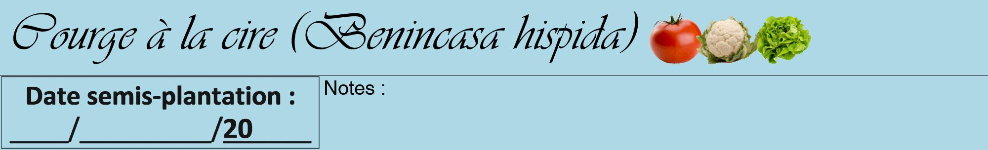 Étiquette de : Benincasa hispida - format a - style noire0viv avec comestibilité simplifiée