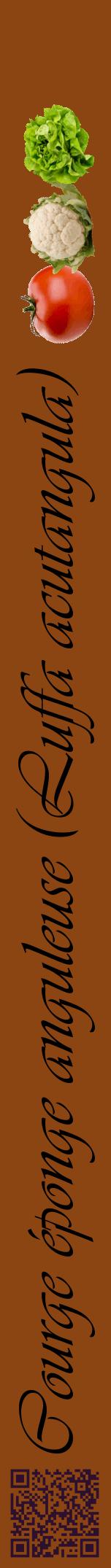 Étiquette de : Luffa acutangula - format a - style noire30viv avec qrcode et comestibilité simplifiée
