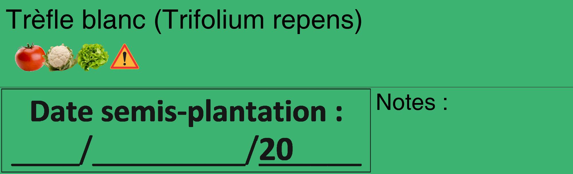 Étiquette de : Trifolium repens - format c - style noire12_basique_basiquehel avec comestibilité simplifiée