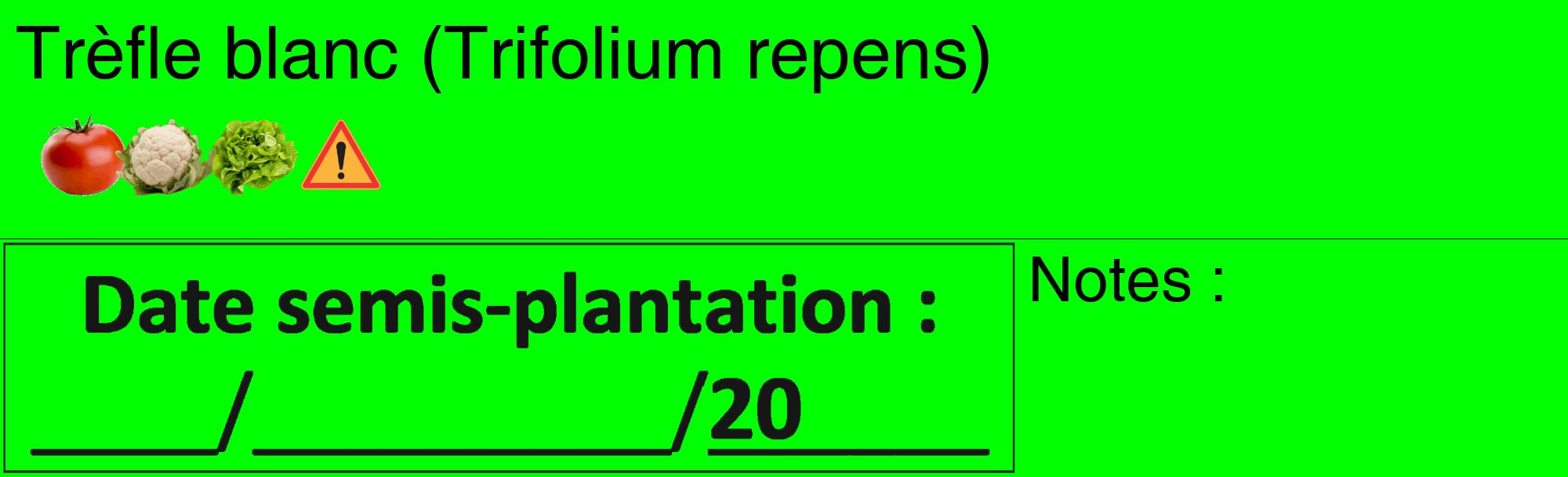 Étiquette de : Trifolium repens - format c - style noire16_basique_basiquehel avec comestibilité simplifiée